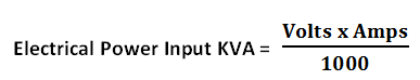 Single Phase KVA formula