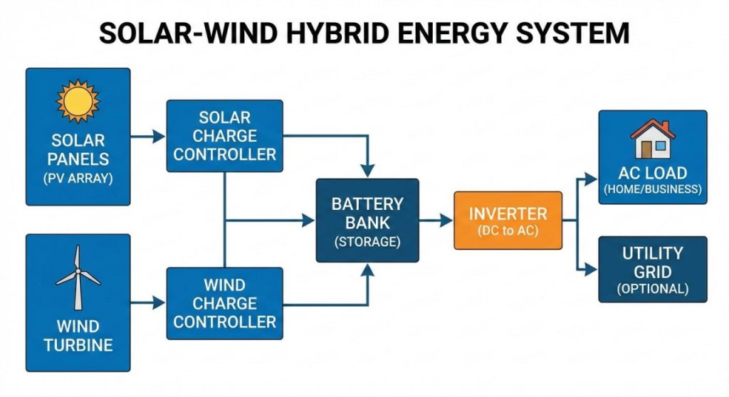 Hybrid Wind Solar Energy System
